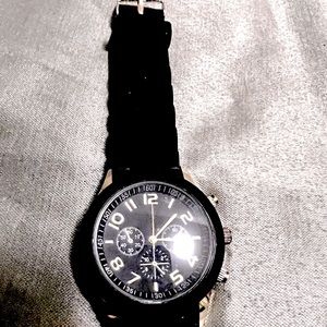 Darcie Watch Black Silicone Band New